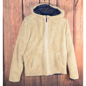 Roxy Faux Fur Full-Zip Insulated Hooded Jacket Size Medium M‎